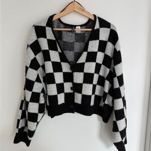 H&M Divided Checkered Cardigan